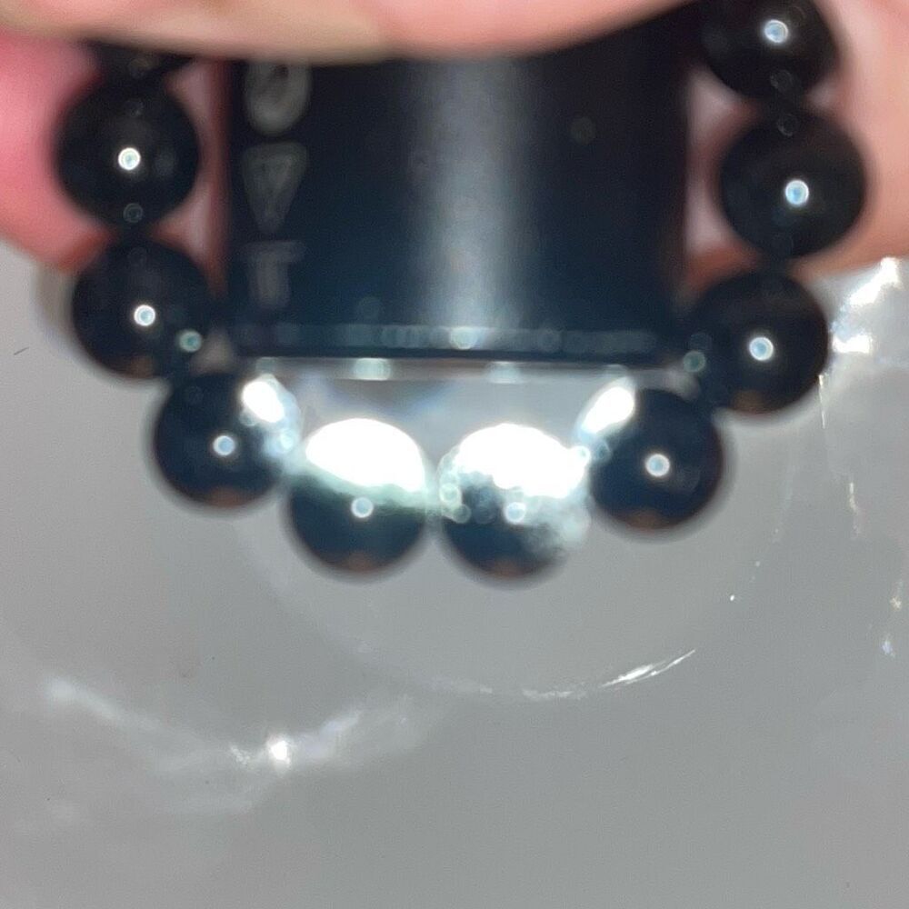 Black tourmaline in quartz 8mm stretch bracelet Crystal 7 inches ONE NEW - Picture 10 of 13